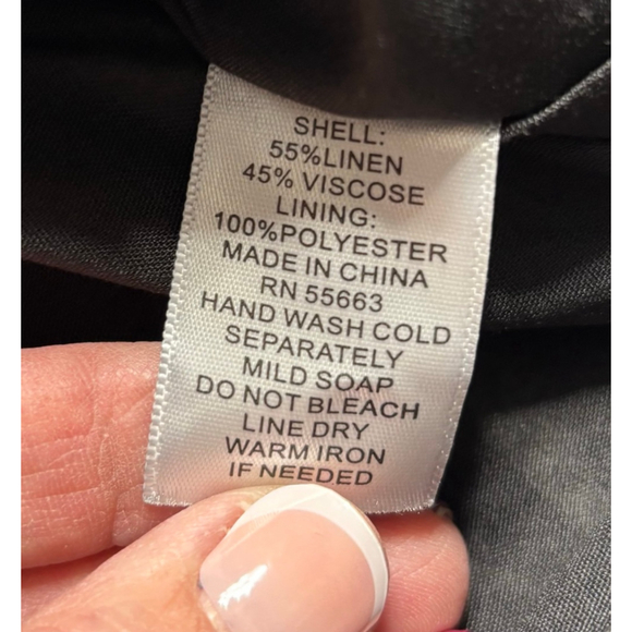 NWT Calypso St. Barth Black Linen-Blend Sundress Palm Trees Size M Sun Fun! - Picture 10 of 10